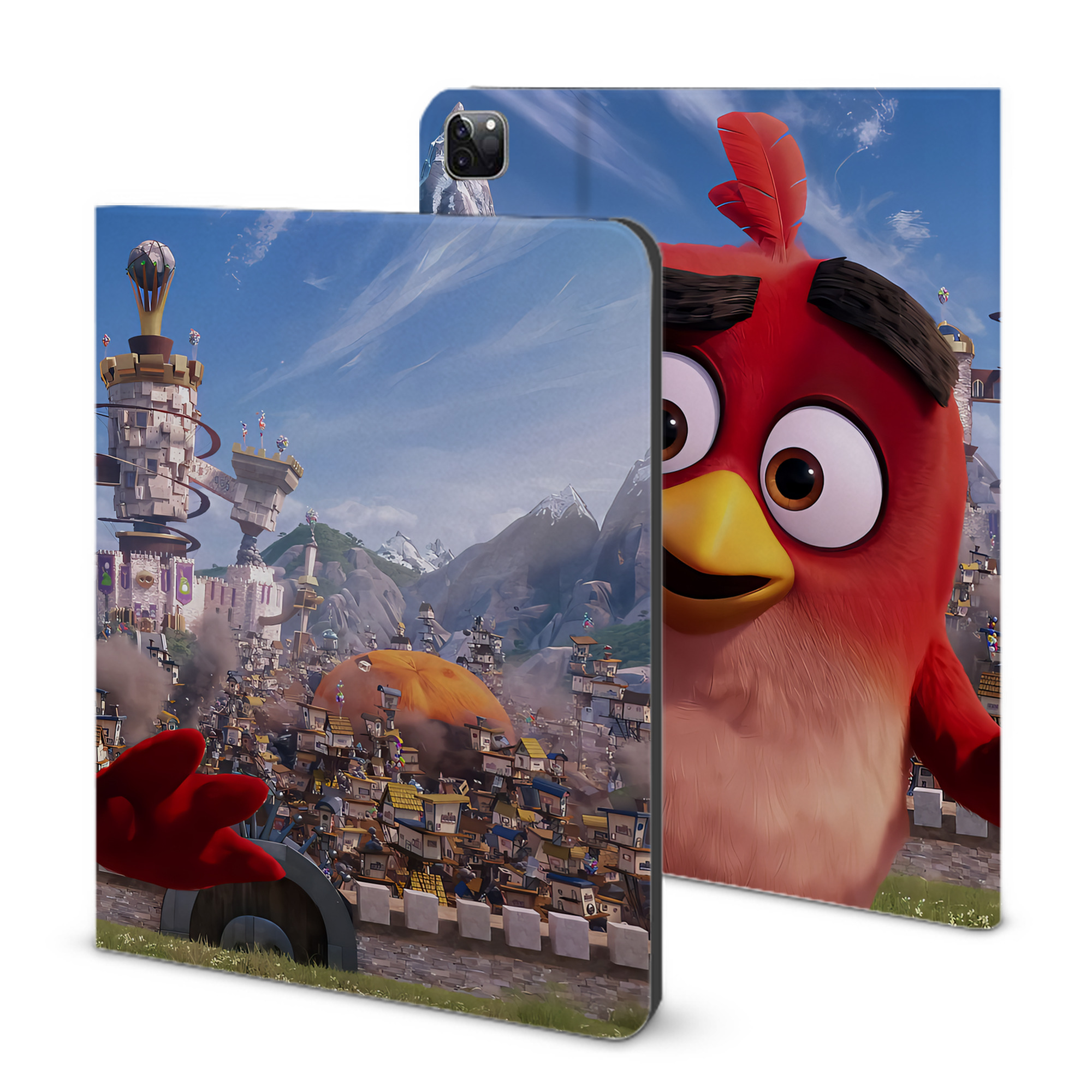 （画像用） Angry Birds アングリーバード IPad ケース ブック型 PUレザー TPU 耐衝撃 軽量 薄型 ペン収納なし 全面保護 IPad 各モデル対応